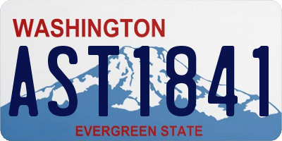 WA license plate AST1841