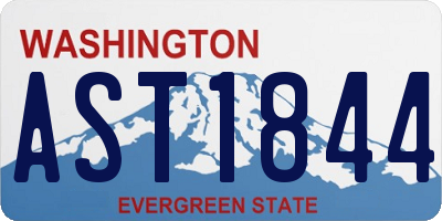 WA license plate AST1844