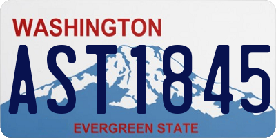 WA license plate AST1845