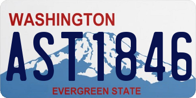 WA license plate AST1846