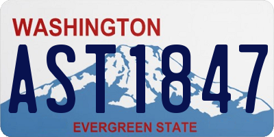 WA license plate AST1847