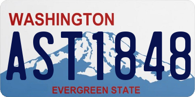 WA license plate AST1848