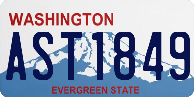 WA license plate AST1849