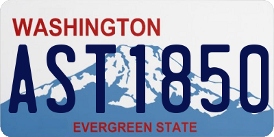 WA license plate AST1850