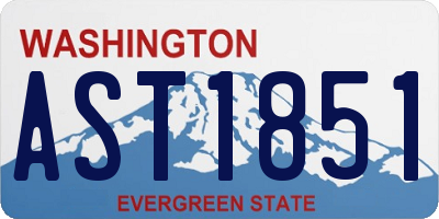 WA license plate AST1851