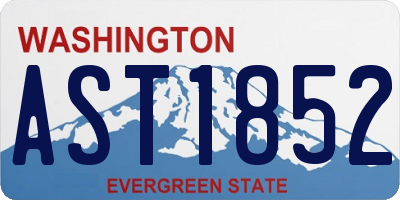 WA license plate AST1852