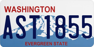 WA license plate AST1855