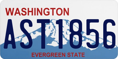WA license plate AST1856