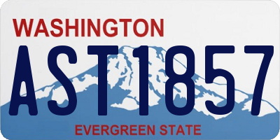 WA license plate AST1857