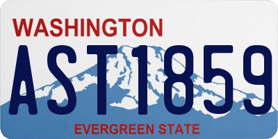 WA license plate AST1859