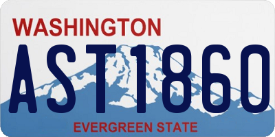 WA license plate AST1860