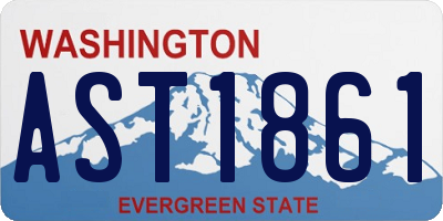 WA license plate AST1861