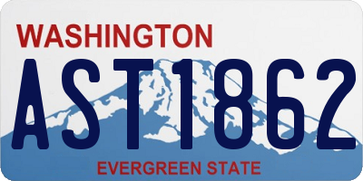 WA license plate AST1862