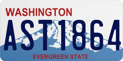 WA license plate AST1864