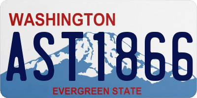 WA license plate AST1866