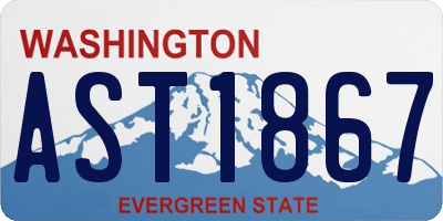 WA license plate AST1867