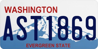 WA license plate AST1869