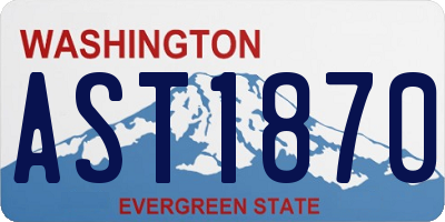 WA license plate AST1870