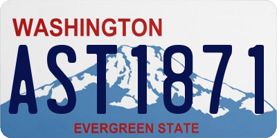 WA license plate AST1871