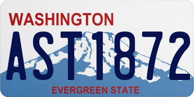 WA license plate AST1872