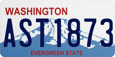 WA license plate AST1873