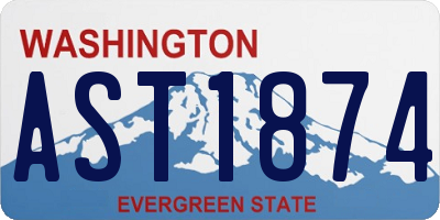 WA license plate AST1874