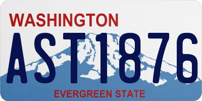 WA license plate AST1876