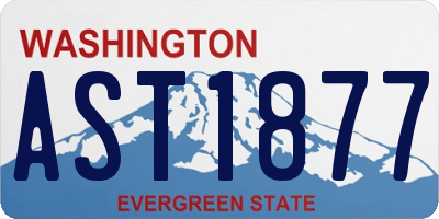 WA license plate AST1877