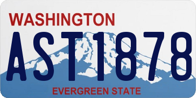 WA license plate AST1878