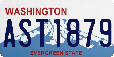 WA license plate AST1879