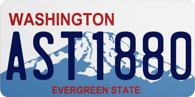 WA license plate AST1880