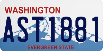 WA license plate AST1881