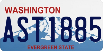 WA license plate AST1885