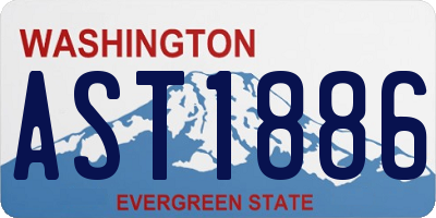 WA license plate AST1886
