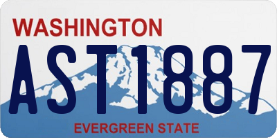 WA license plate AST1887