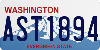 WA license plate AST1894