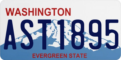 WA license plate AST1895