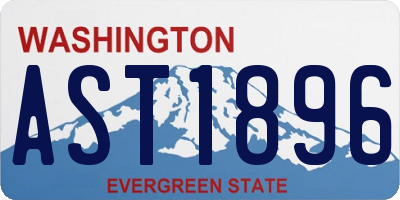 WA license plate AST1896
