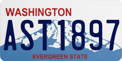 WA license plate AST1897