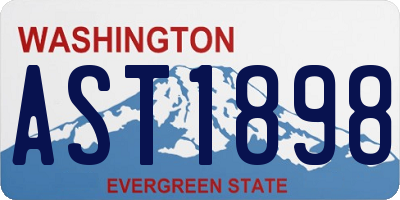 WA license plate AST1898