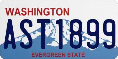 WA license plate AST1899