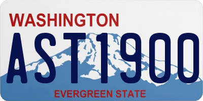 WA license plate AST1900