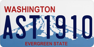 WA license plate AST1910