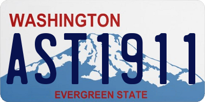 WA license plate AST1911