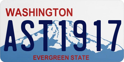 WA license plate AST1917