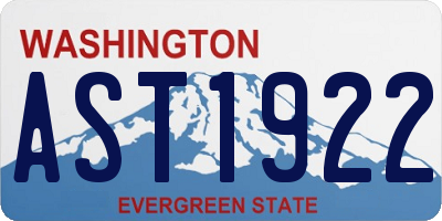 WA license plate AST1922