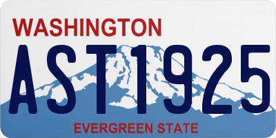 WA license plate AST1925