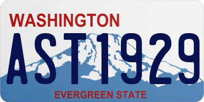 WA license plate AST1929
