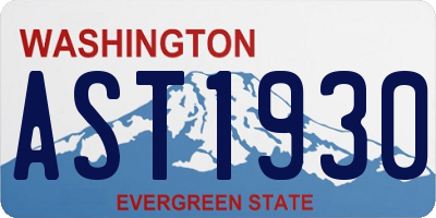 WA license plate AST1930