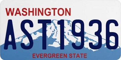 WA license plate AST1936